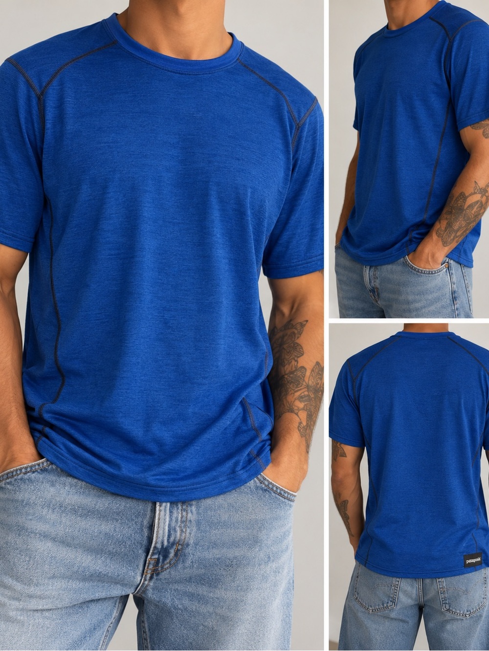 Patagonia Men’s Capilene 2 Blue Short Sleeve Performance Shirt XL